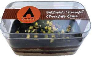 Pistachio Kunafa Chocolate Cake