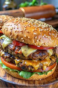Double down burger