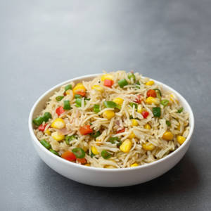 Veg Fried Rice With Sweet Corn & Asparagus