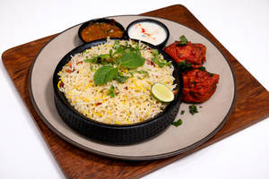 Chicken Biriyani (Half) And Kabeb (2 Pc)
