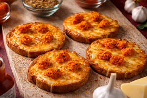 Chicken Tikka Garlic Bread (4 Pieces)