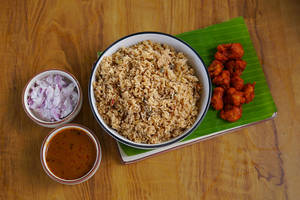 Plain Biryani With Gobi 65