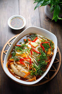 Steamed Bhetki- Soy & Chilli Sauce
