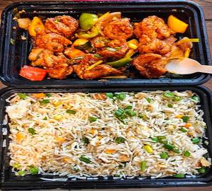Chicken Fried Rice Red Chilli Chicken