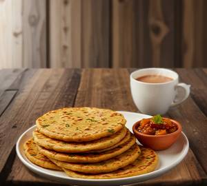 5 aloo paratha with special hot tea