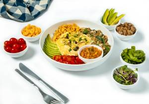 High Protein Spinach And Mushroom Breakfast Bowl
