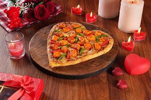 Heart Shape Tandoori Paneer Tikka Pizza