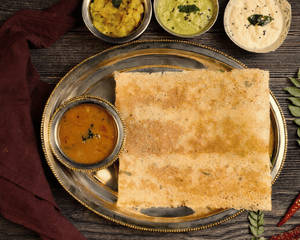 (Jain) Crispy Rava Masala Dosa