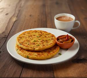 2 aloo paratha with special hot tea