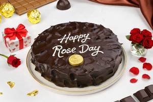 Rose Day Special Belgium Chococlate Truffle Cake (1/2 Kg)