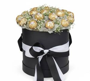 Ferrero Rocher chocolates with Black Box arrangement (16 pieces )