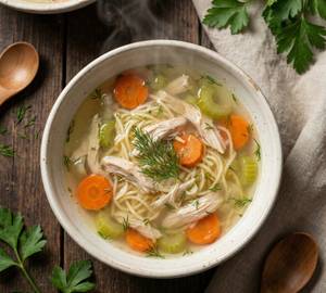 Clear chicken soups