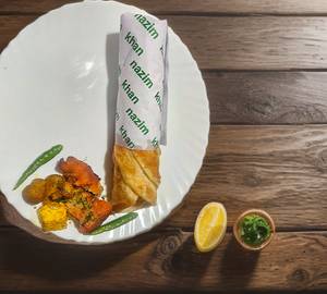 Triple Combo Roll with Cheese (Paneer, Mushroom, Potato)