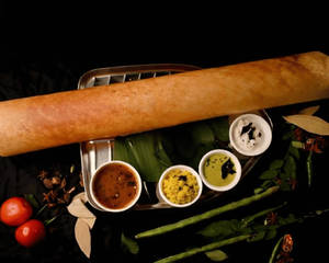 (Jain) Ghee Roast Paper Masala Dosa