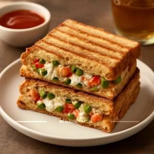 Grilled Veg Cheese Sandwich