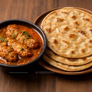 Soya Tawa Chaap with 2 Rumali Roti
