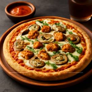 Tandoori Mushroom Pizza