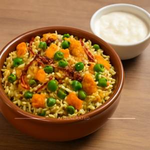 Veg Biryani With Curd