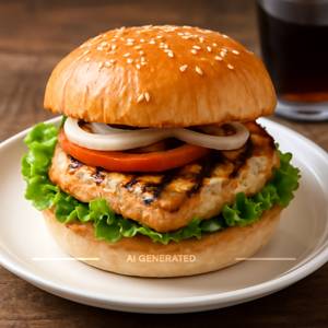 Grilled chicken burger