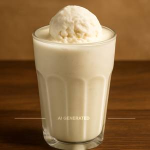 Vanilla Milk Shake with Ice Cream