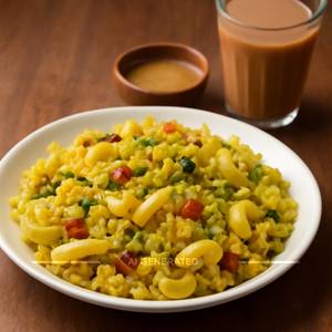 Poha + Macaroni