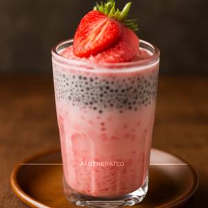 Strawberry falooda
