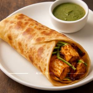 Paneer tikka roll