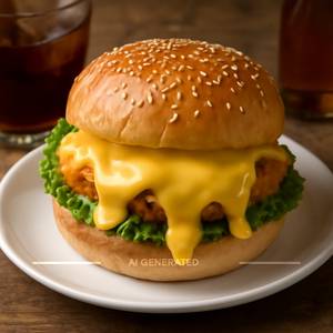 Oozy Cheesy Chicken Burger