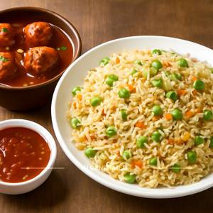 Veg Manchurian + Fried Rice