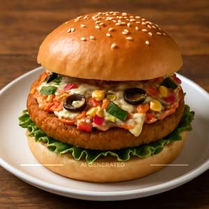 Veg Pizza Burger