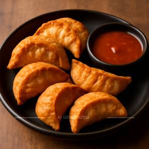 Veg fried momos [6 pcs]