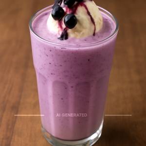 Blackcurrant Milkshake With Icecream
