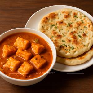 Naughty Paneer (Half)  With 2 Onion Kulcha