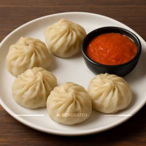 Veg steamed momos [5 pieces]