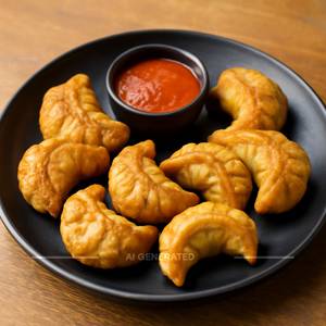 Veg Fried Momos (8 Pcs)