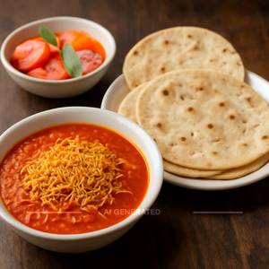 Sev Tamatar +4Tawa Roti+salad, papad