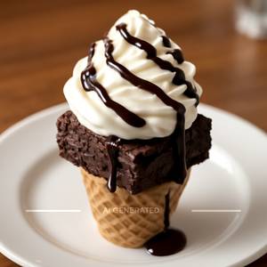 Choco brownie cone