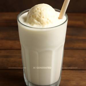 Vanilla Milkshake With Ice Cream