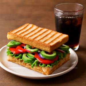 Veg Sandwich+cold drink