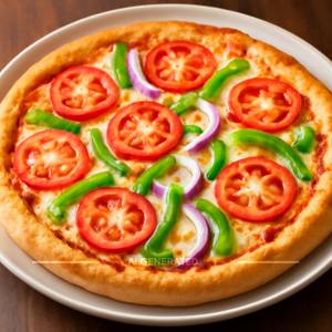 Tomato Onion Capsicum Pizza