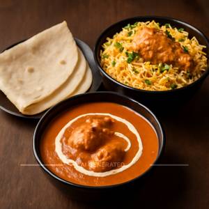 Butter Chicken + Chicken biryani + 2 Rumaili1
