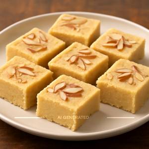 Almond burfi