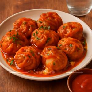 Chicken cheese chilli momos
