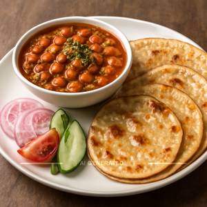 Chana Masala + 4 Butter Twa Roti