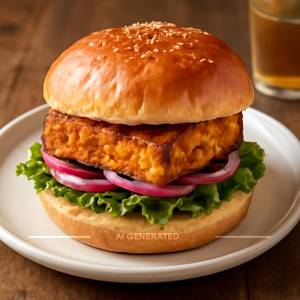 Paneer tandoori burger