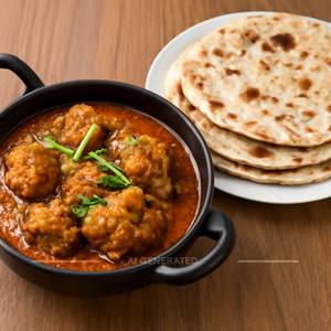 Chicken Kadai + 4 Tandoori roti