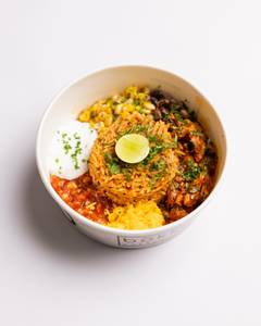 Mexican Harissa Chicken Rice Bowl