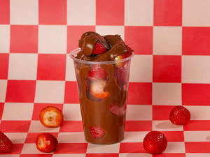 Chocolate Filled Strawberry Glass