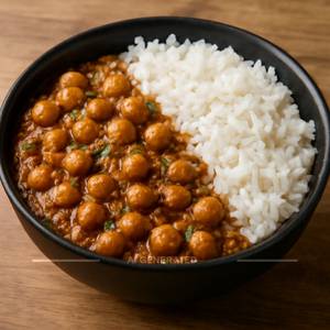Chole With Rice Bowl