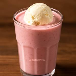 Strawberry Shake With Ice Cream